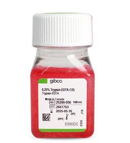 胰酶細(xì)胞消化液（0.25%胰酶，含EDTA，含酚紅）Gibco